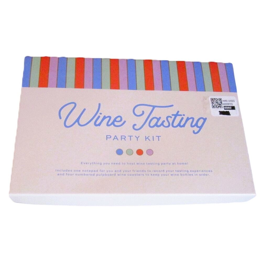 Wine Tasting Party Kit Notepad Numbered Bottle Coasters Entertaining Host Event